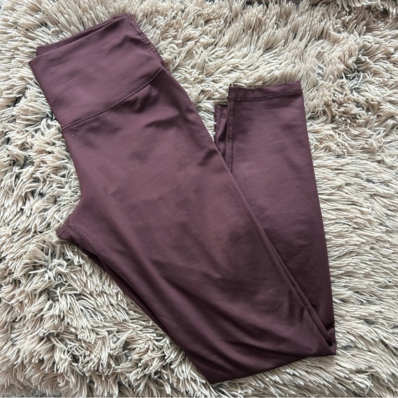 aerie Pants - Aerie • burgundy High-Waisted shine Leggings